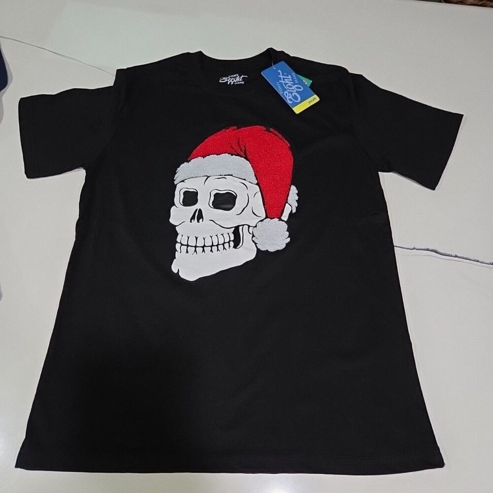 NWT Eighty Eight Brand Boys SIZE 16 YOUTH Shirt Skull Santa B9
